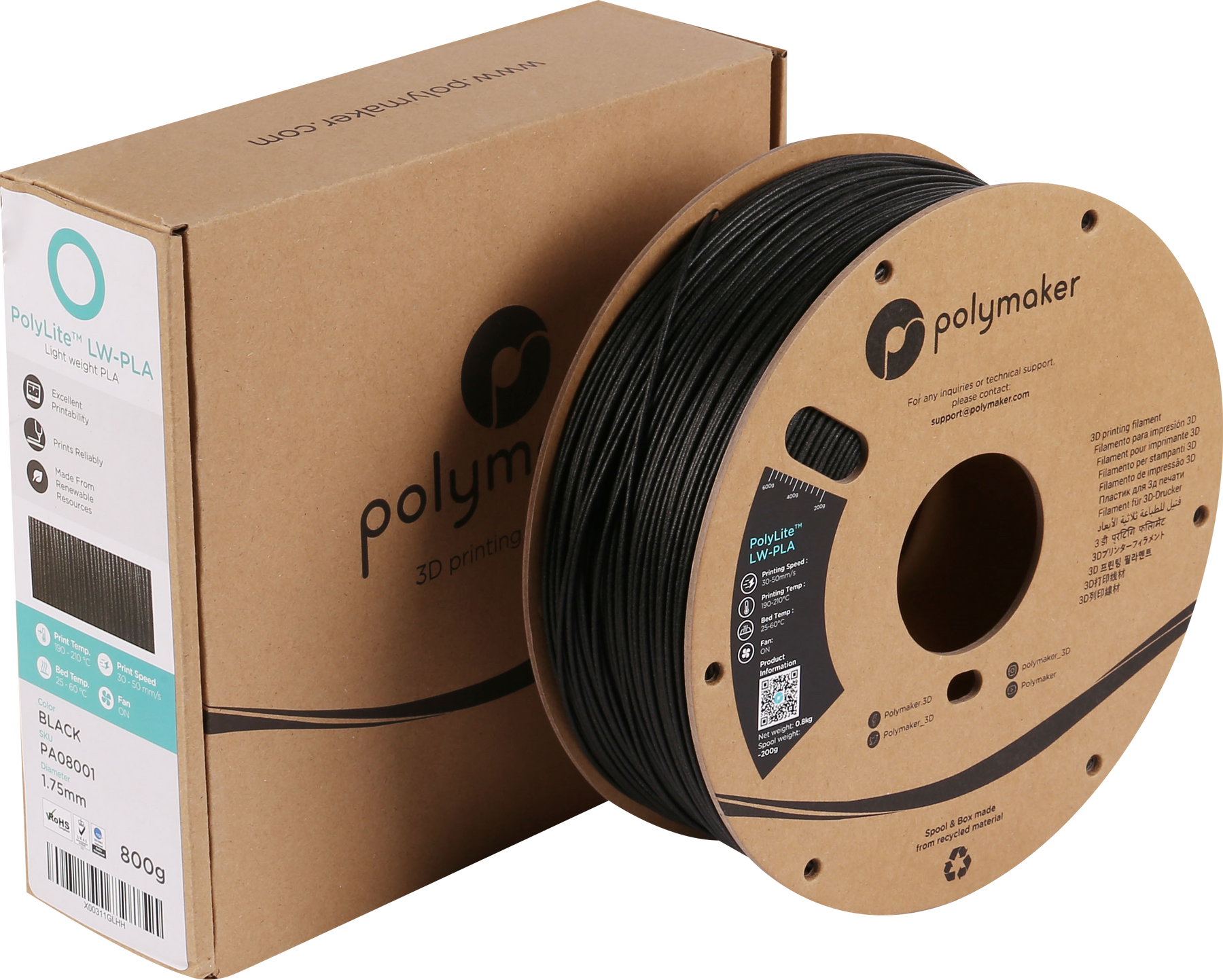 発泡素材で軽量!PolyLite™LW-PLAフィラメントの販売開始