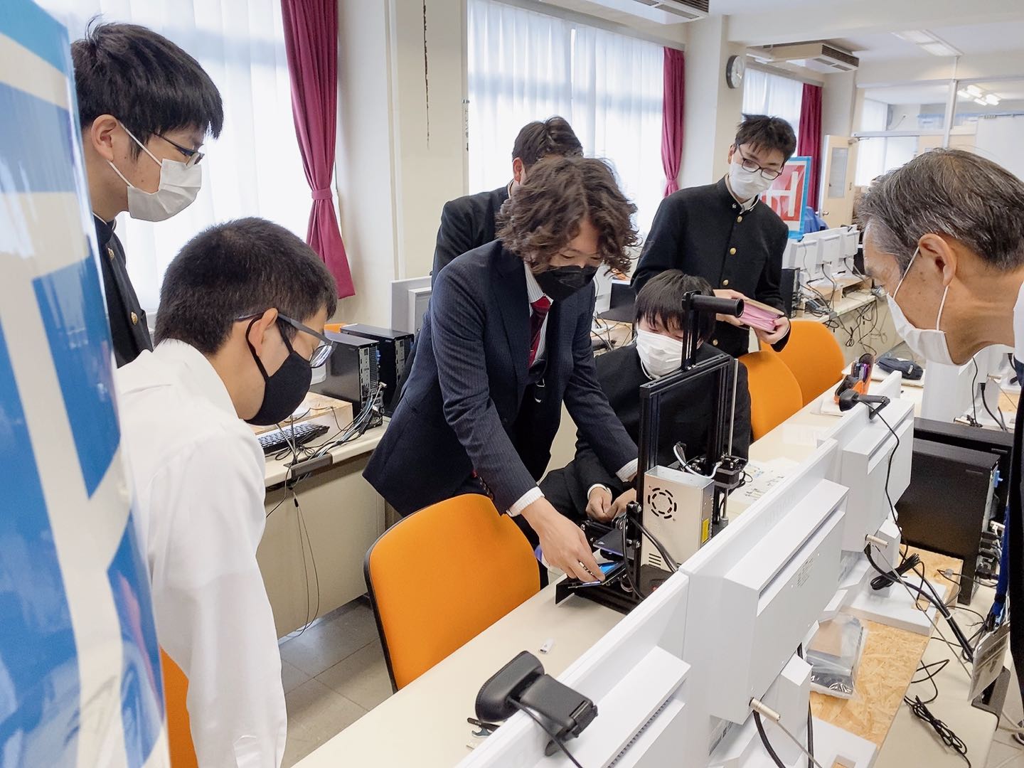 埼玉県立大宮工業高等学校にて3Dプリンター解剖実習を行いました
