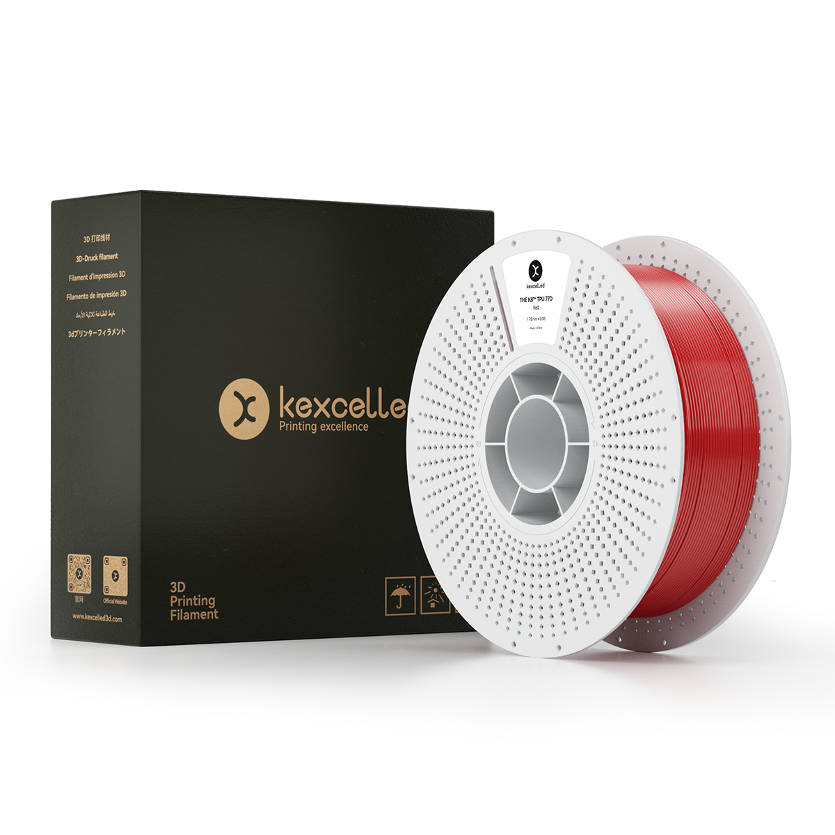 Kexcelled THE K8™ TPU 77D フィラメント 1000g — 3Dプリンター
