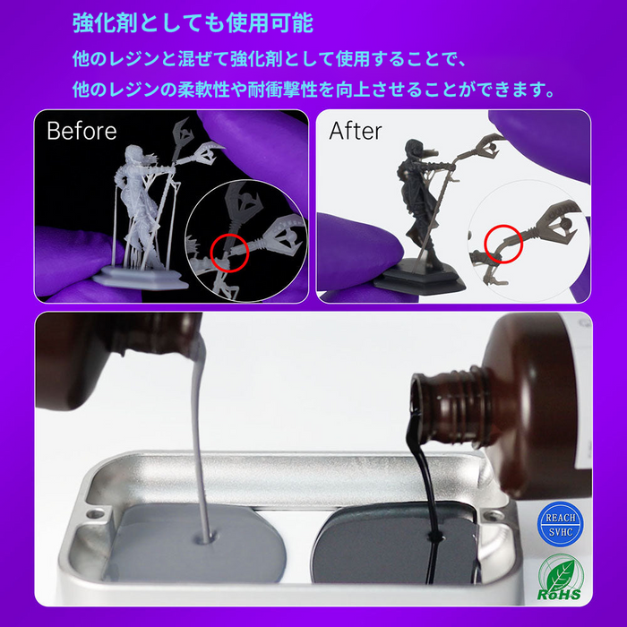 RESIONE F69 Black Flexible Rubber-like フレキシブルレジン (1kg)