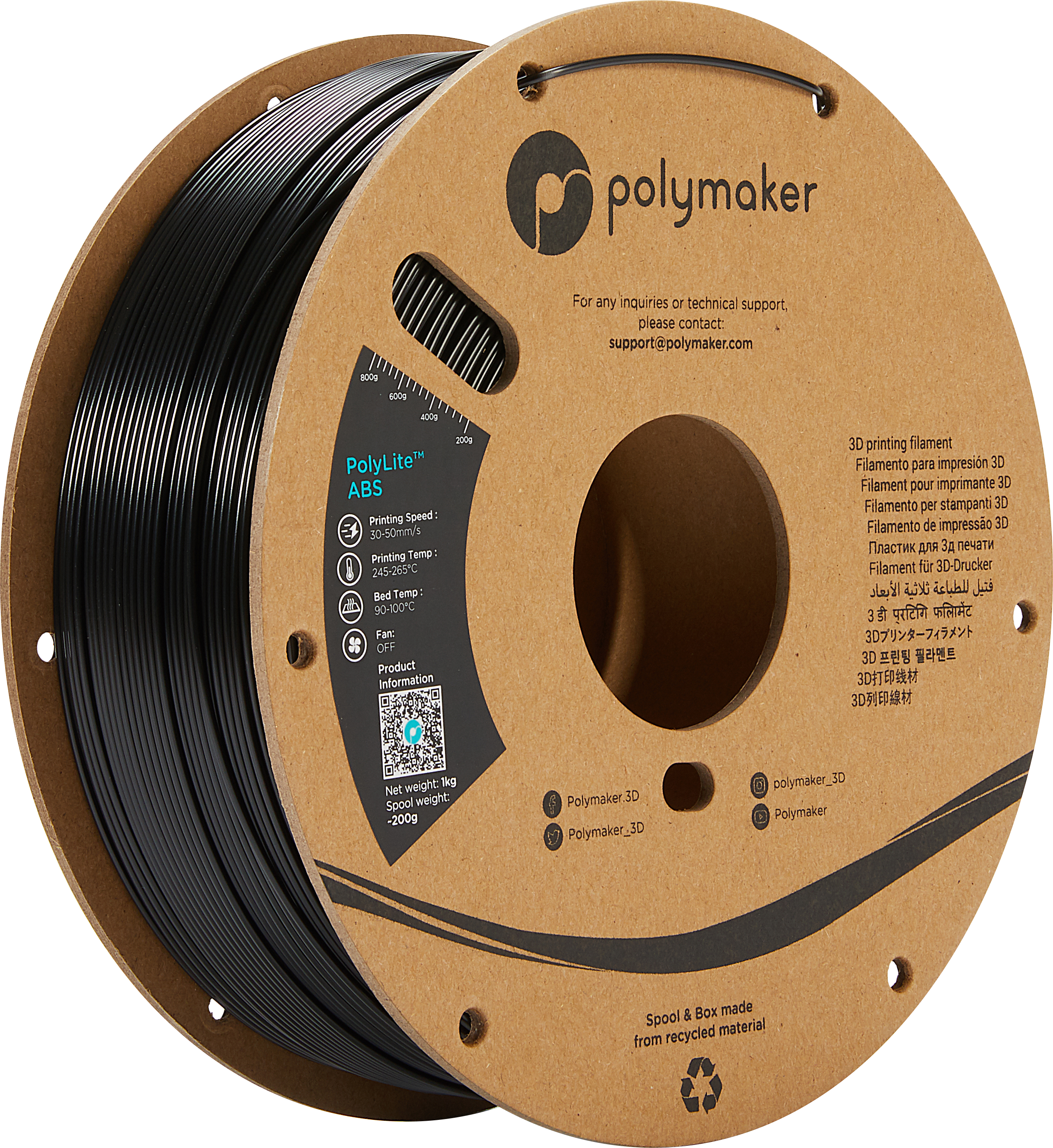 PolyLite_ABS_Black_175_Spool_P