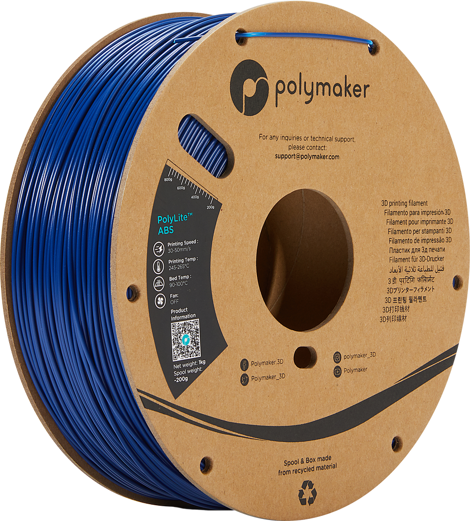 PolyLite ABS Blue 1kg 3Dプリンターフィラメント