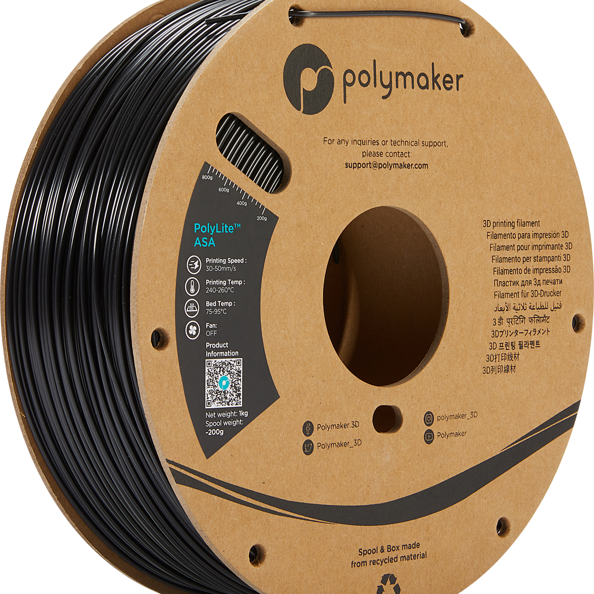 【新品】PolyMaker ASA PETGフィラメント３個 PolyLite ASA 3kg — 3Dプリンター サンステラ3Dモール