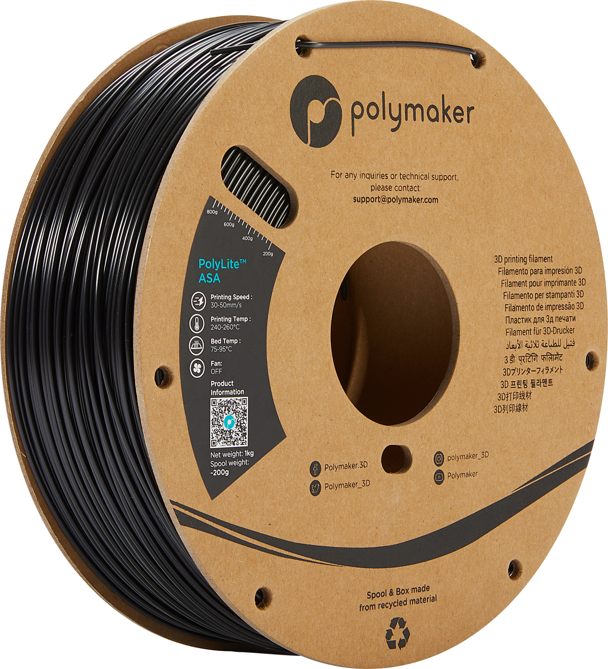 PolyLite ASA 3kg — 3Dプリンター サンステラ3Dモール